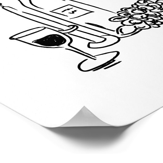 Trendy Scribble Doodle Script Wedding Willkommen Poster (Ecke)