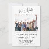 Trendy Script 2-Foto 2024 Grad Party Einladung (Rückseite)