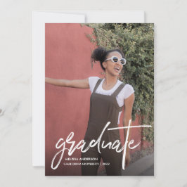 Trendy Script 2 Foto Abschluss Ankündigung