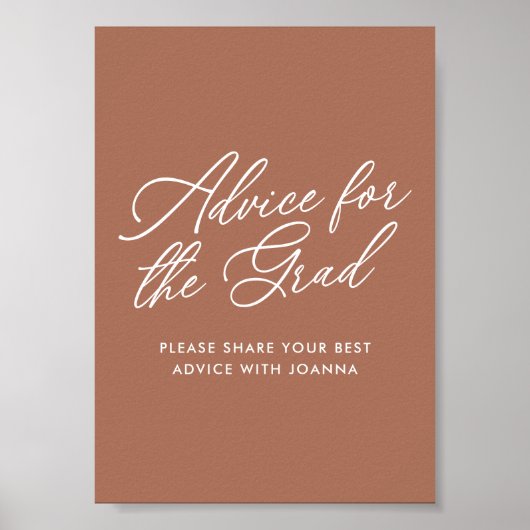 Trendy Script Advisor für das Grad-Zeichen Poster (Vorne)