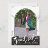 Trendy Script Arch Black Gold 2 Fotos Ankündigung (Vorderseite)