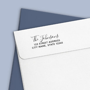 Trendy Script Family Zuhause-Adresse Permastempel
