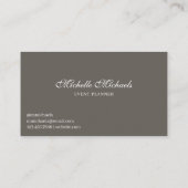 Trendy Script Floral Burnt Orange Blume Visitenkarte (Rückseite)