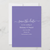 Trendy Script Getting Married Periwinkle Save The Date (Rückseite)