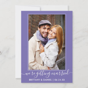 Trendy Script Getting Married Periwinkle Save The Date