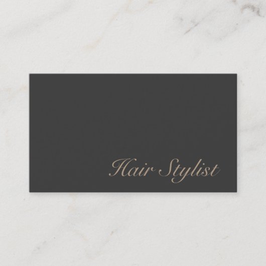 Trendy Script Gray Hair Stylist Business Card Visitenkarte (Vorderseite)