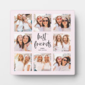 Trendy Script in Blush | Multi Foto Best Friends Fotoplatte (Vorderseite)