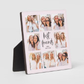 Trendy Script in Blush | Multi Foto Best Friends Fotoplatte (Vorderseite)