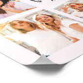 Trendy Script in Blush | Multi Foto Best Friends Poster (Ecke)