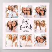 Trendy Script in Blush | Multi Foto Best Friends Poster (Vorne)