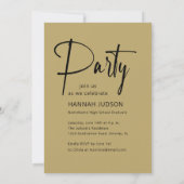 Trendy Script-Klasse von 25 Foto Graduation Party Einladung (Rückseite)