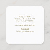 Trendy Script Lavender Watercolor Quadratische Visitenkarte (Rückseite)