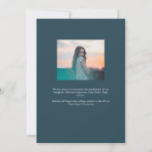 Trendy Script mit Arch Two Foto Abschluss Anno Ankündigung (Rückseite)