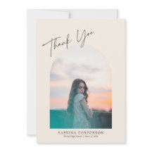 Trendy Script mit Arch zwei Foto vielen Dank