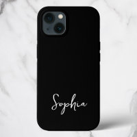 Trendy Script Modern Custom Signname Black