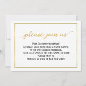 Trendy Script Modern Gold Foto Abschluss Einladung (Rückseite)