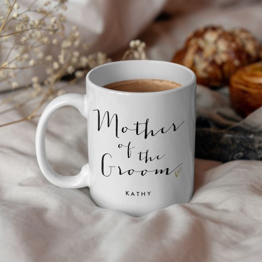 Trendy Script "Mother of the Groom" Kaffeetasse