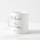 Trendy Script "Mother of the Groom" Kaffeetasse (Vorderseite Links)