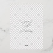 Trendy Script Overlay 4 Foto Collage Abschluss Folieneinladung (Rückseite)