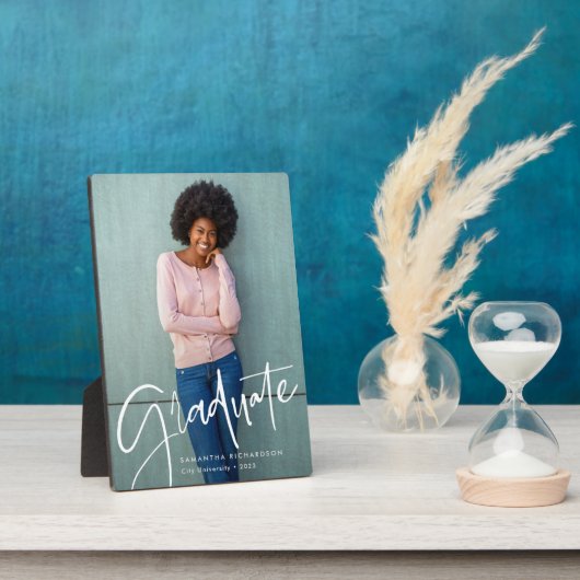 Trendy Script Overlay | ABSCHLUSS FOTO Fotoplatte (Seite)