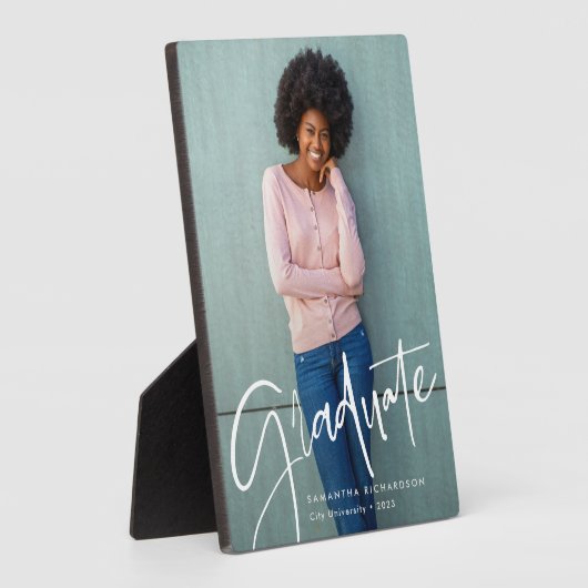 Trendy Script Overlay | ABSCHLUSS FOTO Fotoplatte (Seite)