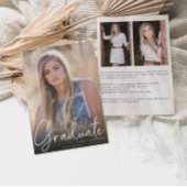 Trendy Script Overlay Drei-Foto-Graduierungspartei Ankündigung