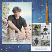 Trendy Script Overlay Five-Foto-Abschluss Ankündigung