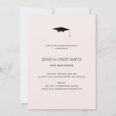 Trendy Script Overlay Foto Abschluss Einladung (Rückseite)