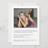 Trendy Script Overlay Zwei-Foto-Abschluss Ankündigung (Rückseite)