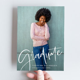 Trendy Script Overlay | Zwei Foto Abschluss Ankündigung