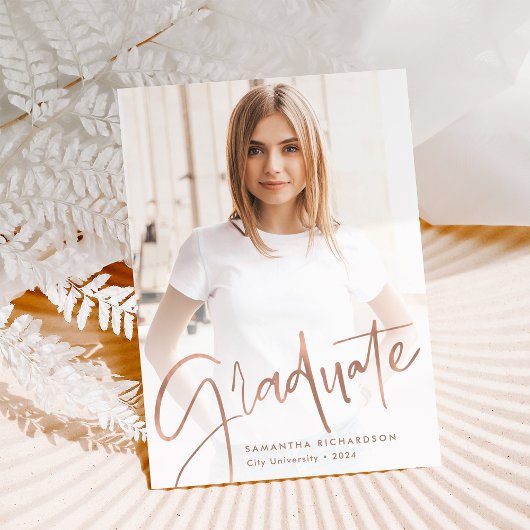 Trendy Script Overlay | Zwei Foto Abschluss Ankündigung