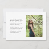 Trendy Script Overlay | Zwei Foto Abschluss Ankündigung (Rückseite)