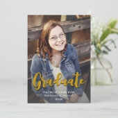 Trendy Script Overlay | Zwei Foto Abschluss Annou Ankündigung (Stehend Vorderseite)