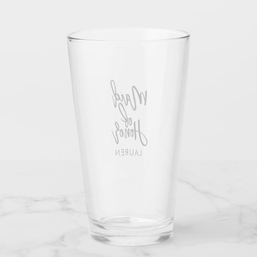 Trendy Script "Trauzeugin" Personalisiert Glas (Rückseite)