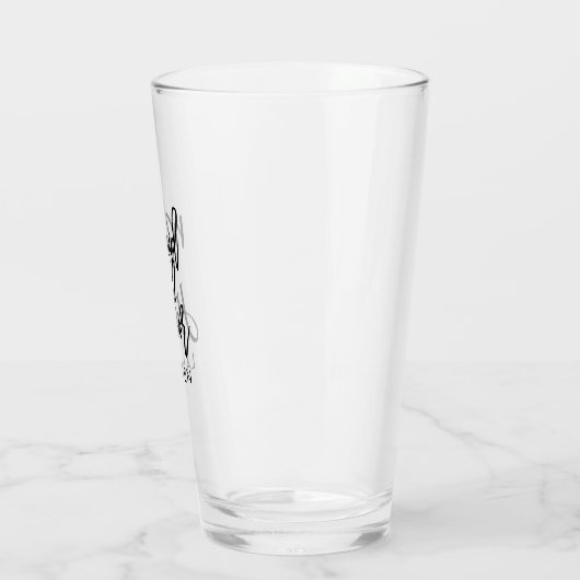 Trendy Script "Trauzeugin" Personalisiert Glas (Links)