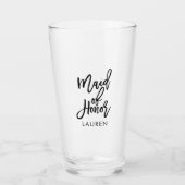 Trendy Script "Trauzeugin" Personalisiert Glas (Vorderseite)