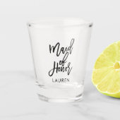 Trendy Script "Trauzeugin" Personalisiert Schnapsglas (Vorderseite)
