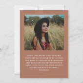 Trendy Script Two Foto Abschluss Einladung (Rückseite)