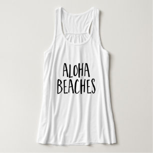 Trendy Script Typografie "Aloha Beaches" Tank Top