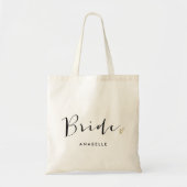 Trendy Script Typografie "Bride" Tragetasche (Vorne)