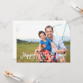 Trendy Script | Vatertag-Foto Karte (Vorderseite/Rückseite Beispiel)