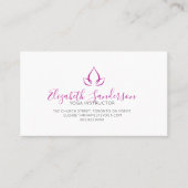 Trendy Script Viva Magenta QR CODE Visitenkarte (Vorderseite)