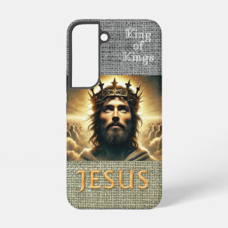 Trendy Scripture Hessian Jesus Gold King Samsung Galaxy Hülle