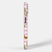 Trendy Scripture Pink Stripe Yellow Daffodils Bees Case-Mate iPhone Hülle (Rückseite / Rechts)