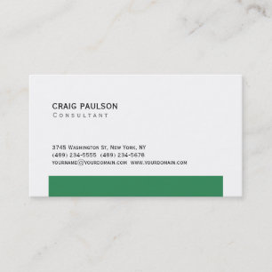 Trendy Sea Green White Attraktive Business Card Visitenkarte