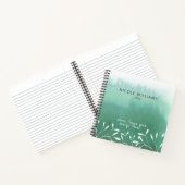 Trendy Seafoam Green Ombre Watercolor Journal Notizblock (Innenseite)