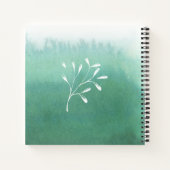 Trendy Seafoam Green Ombre Watercolor Journal Notizblock (Rückseite)
