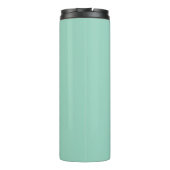 Trendy Seafoam Green Personalisiert Name Thermosbecher (Rückseite)