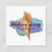 Trendy Seashell Quadratische Visitenkarte (Vorderseite)