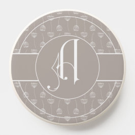 Trendy Seed Pod Pattern Monogram A PopSocket